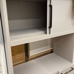 A-752【リユースのサカイ野々市店】ジモティ来店特価‼ キッチンラック 木製 グレー クリーニング済みの画像