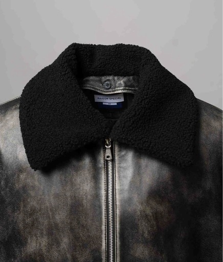 《UNISEX》Sheep Leather Mouton G-1 Flight Jacket/シープレザームートンプライムオーバーG-1フライトジャケット【MAISON SPECIAL/メゾンスペシャル】