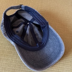 デニムのわんこ柄キャップの画像