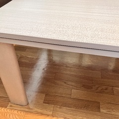 こたつ　70x70　木目調ホワイトの画像