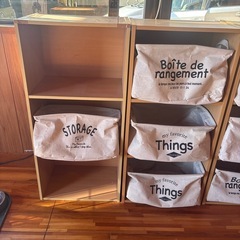 カラーボックス、3段ラックセットの画像