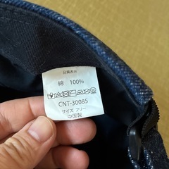 デニム生地キャップの画像