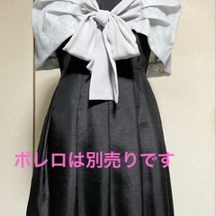 💕ブラックノースリーブワンピース　サテン風　エレガント💕の画像