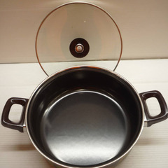 ☆▲ango　サンゴートーキ　マイティーブラウン　万能　ホーロー鍋　鍋　両手鍋　調理器具　強化ガラス蓋付　lの画像