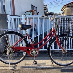 【中古自転車】　(赤メタリック) 外装6段の画像