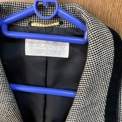 レディースジャケット千鳥格子の画像