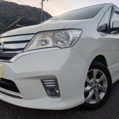 8人乗り☆月々1.2万円〜分割払い可❗️車検2年付き！大人気☆日産 セレナ ハイウェイスター☆8人乗り☆HDDナビ☆走行中DVD見れます☆便利☆バックカメラ☆ドラレコ付きのフル装備☆両側電動スライドドア☆クルーズコントロール搭載☆ウィンカーミラー☆フル装備☆純正アルミ☆車内広々三列シート‼️の画像