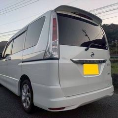 8人乗り☆月々1.2万円〜分割払い可❗️車検2年付き！大人気☆日産 セレナ ハイウェイスター☆8人乗り☆HDDナビ☆走行中DVD見れます☆便利☆バックカメラ☆ドラレコ付きのフル装備☆両側電動スライドドア☆クルーズコントロール搭載☆ウィンカーミラー☆フル装備☆純正アルミ☆車内広々三列シート‼️の画像