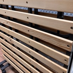 ☀️山善 YAMAZEN☀️すのこ折り畳みベッド☀️布団干し機能付き☀️風通し良し☀️2689の画像