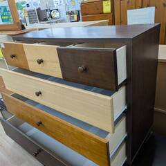 ジモティー割引🏷️【ジャングルジャングル 岸和田和泉インター店】4段チェスト中村敬木工 ブラウン  和泉市 堺市 岸和田市 泉大津市 高石市 泉北郡熊取町の画像