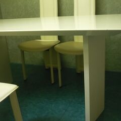 ★　ダイニング　テーブル　背もたれ椅子4脚　セット　会議テーブル　接客テーブルの画像