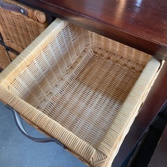 12月は毎日営業中‼️　ラタン　収納ラックカゴ型チェストの画像