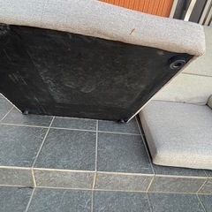 2人掛け ローソファー 椅子【サイズ】約160×82×高さ70cm    　の画像