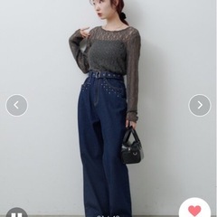 カスタネ　レースロングTシャツの画像