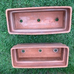 陶器製プランター2点セット　800円の画像