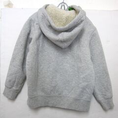 ユニクロ UNIQLO  ジップアップパーカー  暖かな裏地フリース グレー キッズ120サイズ グレーの画像