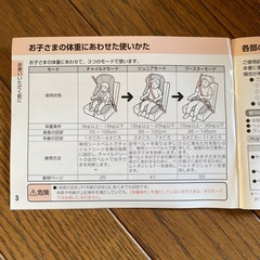 【お話中です】チャイルドシート ジュニアシートの画像