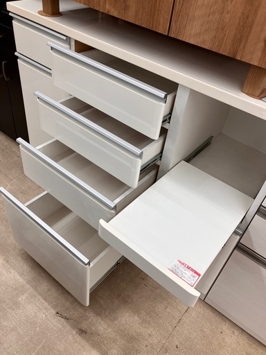 2/4 値下げ?NITORI ニトリ?キッチンカウンター?ホワイト?ハイグロス?ハイカウンタータイプ?2700