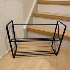 シューズラック　スリム　2段の画像