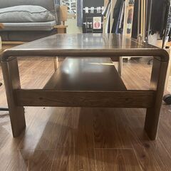 【★引き取り限定】 ダークブラウン 木製 センター テーブルの画像