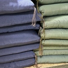 座布団　青　緑　20枚セットの画像