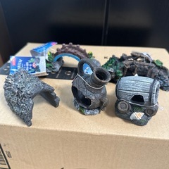 水槽、水槽台、水草、置物、ヒーター、エアーポンプ、フィルターの画像