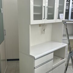 ★リユースのサカイ千葉中央店★  レンジボード ホワイト H201×D43×W100 クリーニング済み TC5641の画像