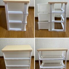 交渉中です！【中古/長期保管品/お引取り限定】■ウッドトップチェスト■ホワイト■アイリス■N543■W55㎝×D40㎝×H60㎝■の画像