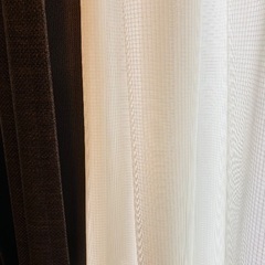 レースカーテン 幅100×丈180×2枚 白 ニトリ 外から見えない 透けない 光を通す 明るいの画像
