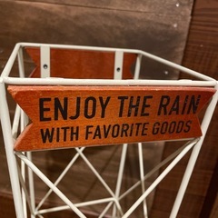 傘立て お洒落 ナチュラルインテリア ホワイト 木の画像