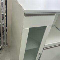 ★リユースのサカイ千葉中央店★  レンジ台 ホワイト H110×D40×W75 クリーニング済み TC5644の画像