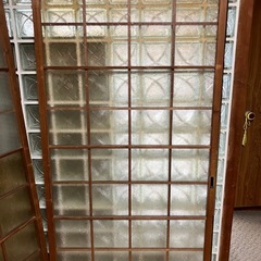昭和型板ガラス入り引戸90cm巾2枚の画像