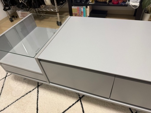 LOWYA ドレッサーテーブル（グレー）　収納付き