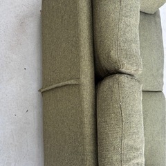 2人掛け ソファー グリーン系 【サイズ】約139×84×高さ75cmの画像