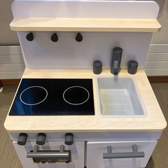 おままごとキッチン　木製　中古の画像