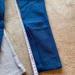 レギパン　グレー　デニム柄　130 120の画像