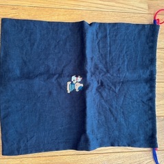 現行品 新品 未使用 ファミリア 巾着 L NB ネイビー 紺 ファミリアの画像