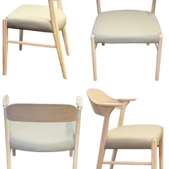 ◯未使用品 12.7万 MASTERWAL マスターウォール PT PRO アームチェア オーク天然杢無垢材 ダイニング 4脚セット 北欧モダン ジモティ姫路の画像