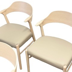 ◯未使用品 12.7万 MASTERWAL マスターウォール PT PRO アームチェア オーク天然杢無垢材 ダイニング 4脚セット 北欧モダン ジモティ姫路の画像