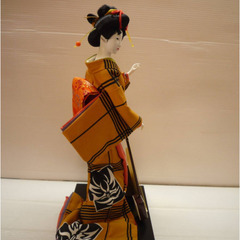 ☆▲尾山人形　広田作　人形　 日本人形　着物人形　三味線　置物　飾り　インテリアの画像