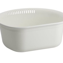 Nポゼ　洗い桶　シンク　キッチン　D型　白　美品の画像