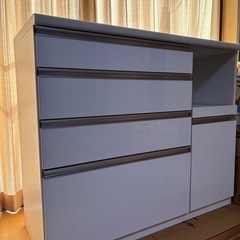 【美品】キッチンボード　キッチンカウンター　レンジボード　サイドボード　食器棚の画像