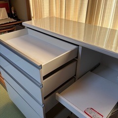 【美品】キッチンボード　キッチンカウンター　レンジボード　サイドボード　食器棚の画像
