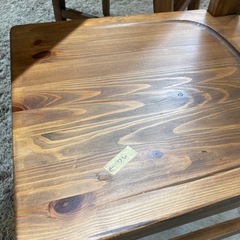 カントリー調天然木ダイニング3点セットの画像