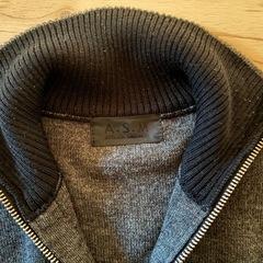 A.S.A. ダークグレー フルジップセーターの画像