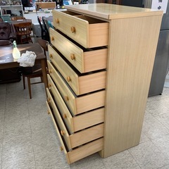 【ジモティー割引で最大15％OFF⭐️】 たんす　7段　ベージュの画像