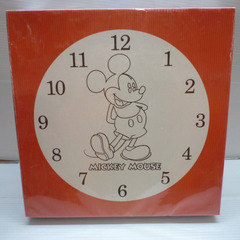 ☆▲【未使用】　Disny　ミッキーマウス　インデックスウォールクロック　ブラック　ディズニー　クロック　時計　hの画像