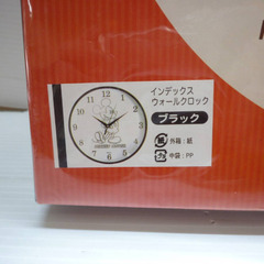 ☆▲【未使用】　Disny　ミッキーマウス　インデックスウォールクロック　ブラック　ディズニー　クロック　時計　hの画像
