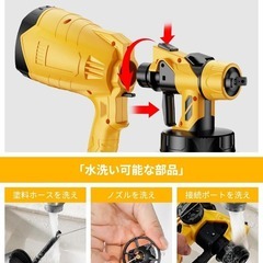 スプレーガン 充電式 電動塗装機 バッテリー2個付き 電動スプレーガンの画像