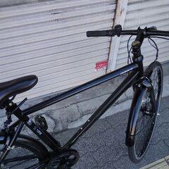 美品☆FORKS[フォークス]700c シティクロスバイク 6speed/LEDオート/ブラックの画像